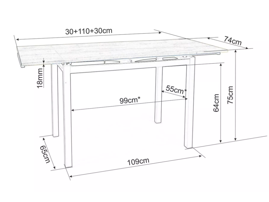 Išskleidžiamas stalas GD-017 9 Išskleidžiamas stalas GD-017 9