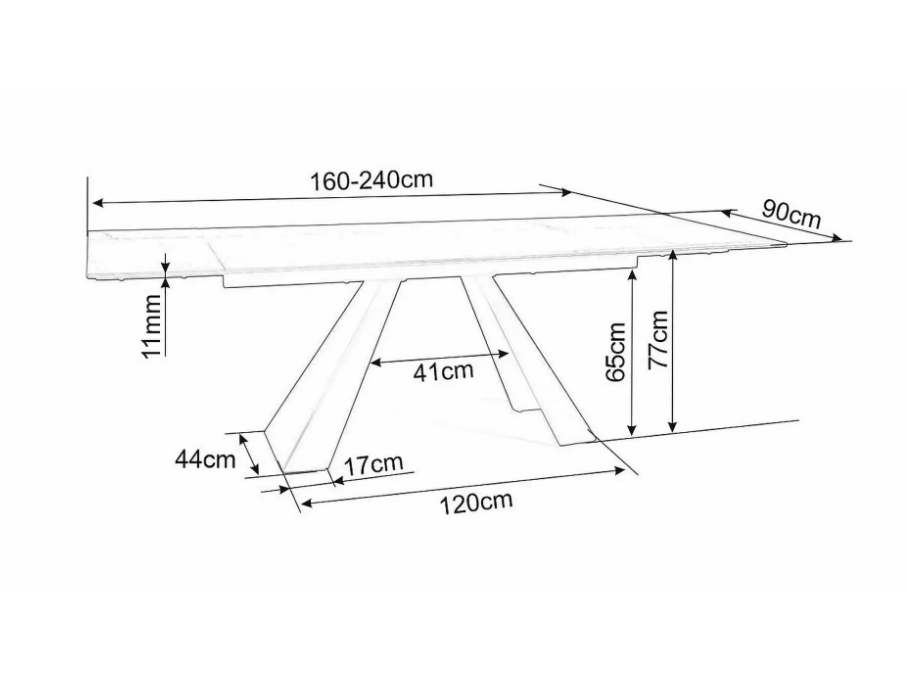 Išskleidžiamas stalas SALVADORE 160 CERAMIC 5