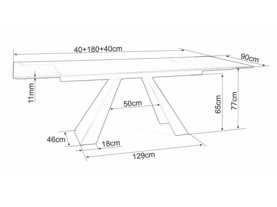 Išskleidžiamas stalas SALVADORE 180 CERAMIC 4 Išskleidžiamas stalas SALVADORE 180 CERAMIC 4