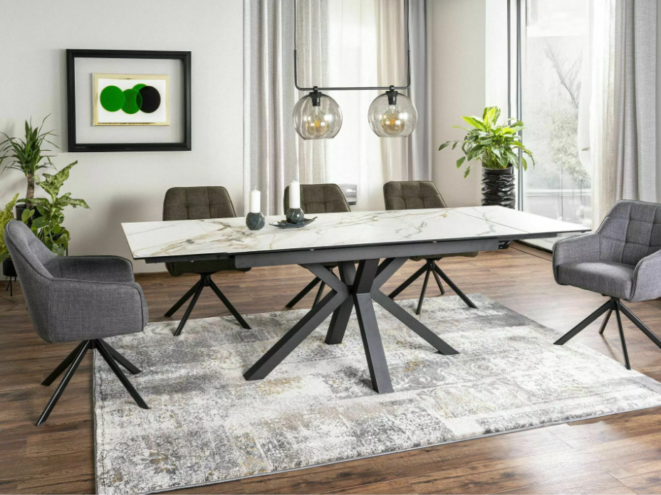 Išskleidžiamas stalas COLUMBUS CERAMIC AMBER BIANCO