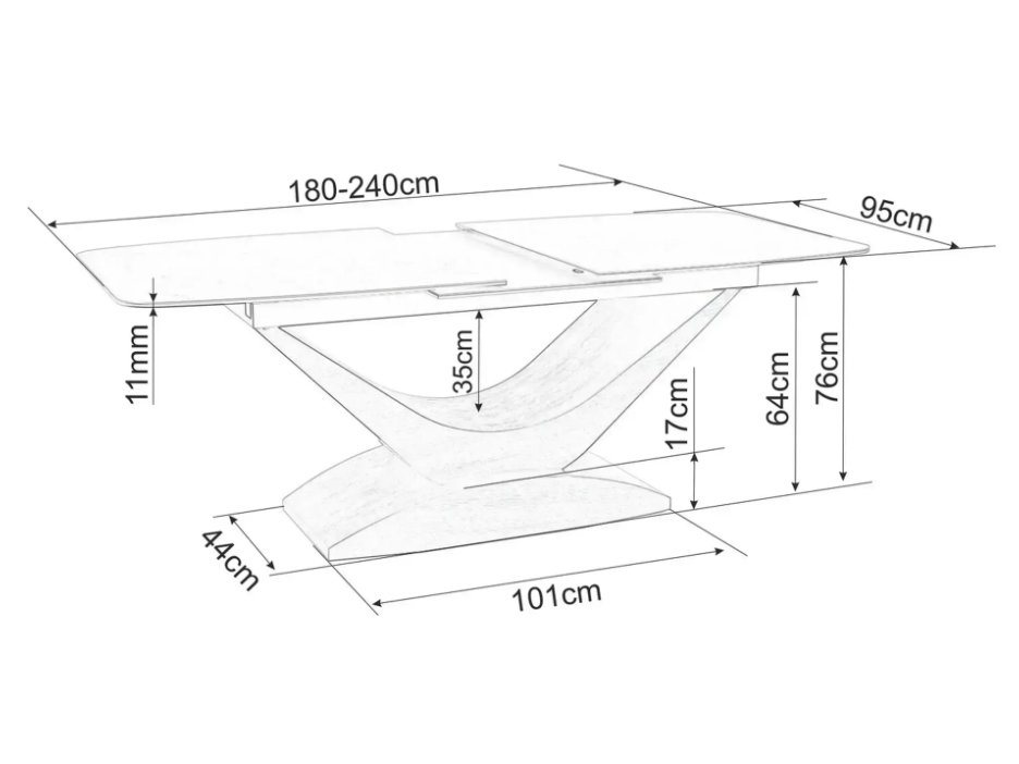 Išskleidžiamas stalas DOLCE CERAMIC STATUARIO VENATO 7 Išskleidžiamas stalas DOLCE CERAMIC STATUARIO VENATO 7