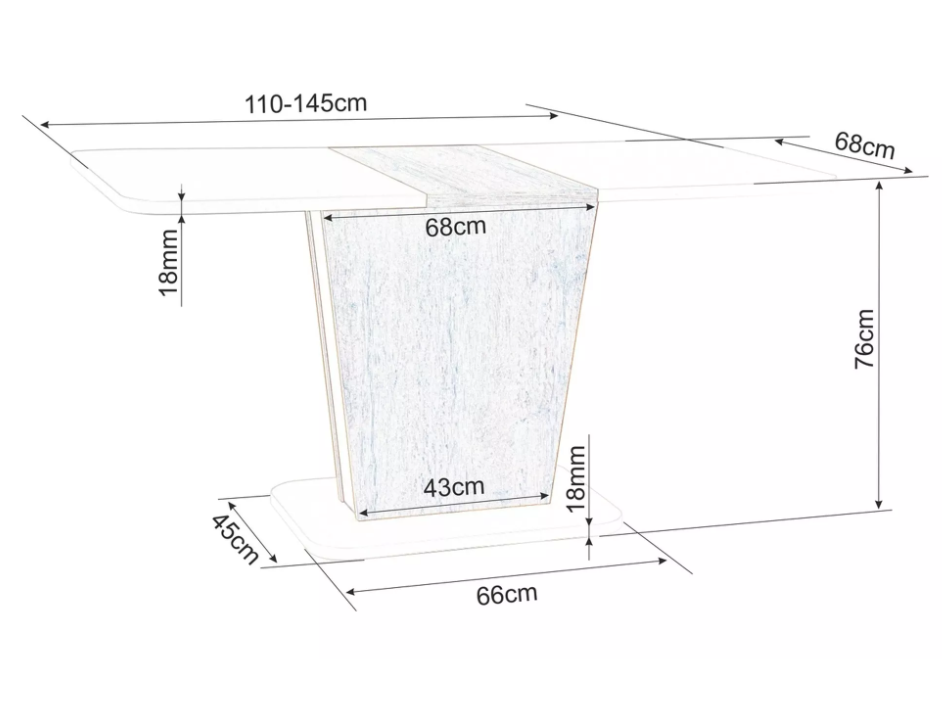 Išskleidžiamas stalas CALIPSO 6