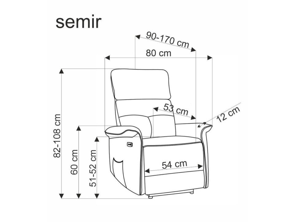 Išskleidžiamas fotelis SEMIR 2 11 Išskleidžiamas fotelis SEMIR 2 11