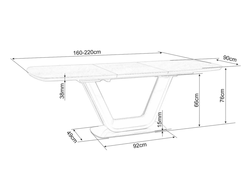 Išskleidžiamas stalas ARMANI ITALIAN CERAMIC 9