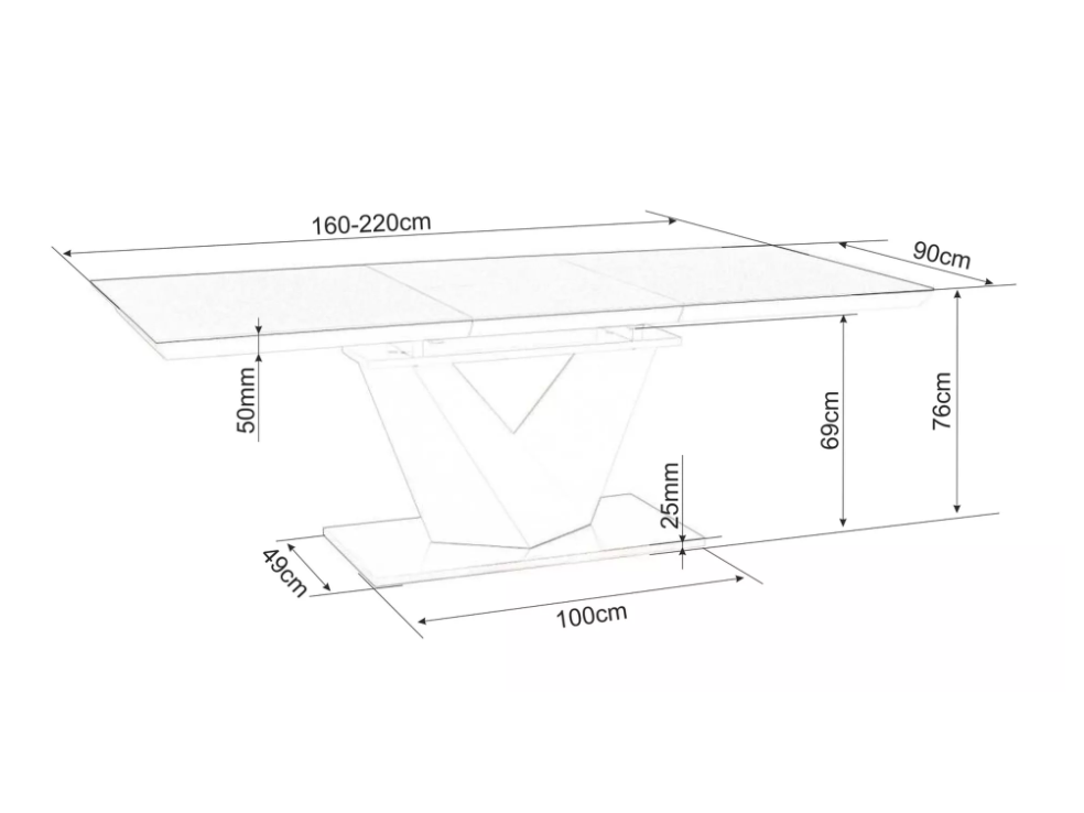 Išskleidžiamas stalas ALARAS III 9