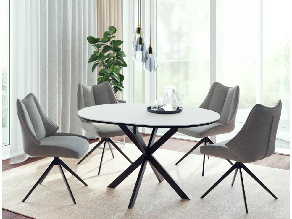 Išskleidžiamas apvalus stalas GASTON CERAMIC 100 Išskleidžiamas apvalus stalas GASTON CERAMIC 100