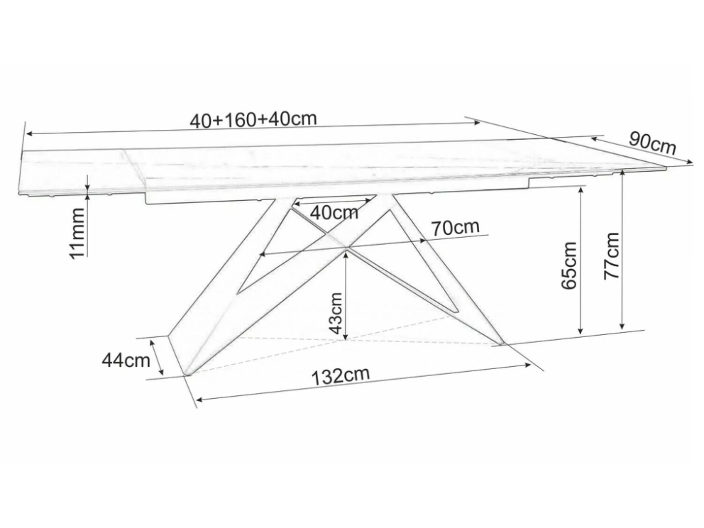 Išskleidžiamas stalas WESTIN 160 ITALIAN CERAMIC 11