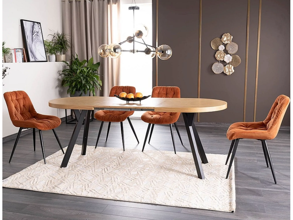 Išskleidžiamas ovalus stalas DOMINGO II 2 Išskleidžiamas ovalus stalas DOMINGO II 2