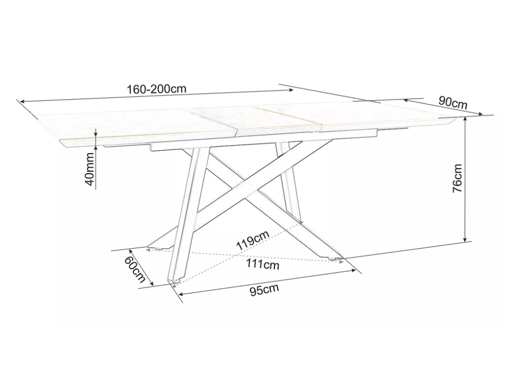 Išskleidžiamas stalas CAPITOL 8