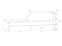 Jaunuolio lova su stalčiais PAX-08