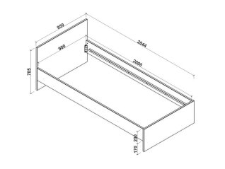 Jaunuolio lova LIMA LOZ-90