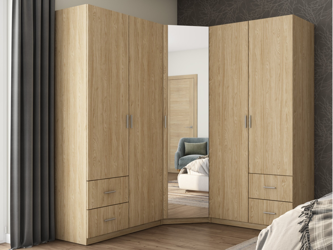 Kampinė spinta MBL 189/214 4 Kampinė spinta MBL 189/214 4