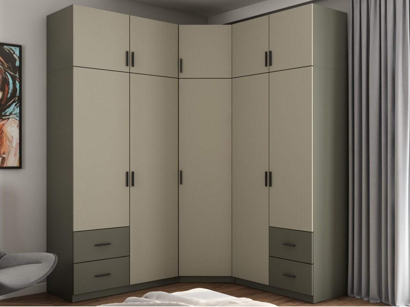 Kampinė spinta MBL 189/240 7 Kampinė spinta MBL 189/240 7