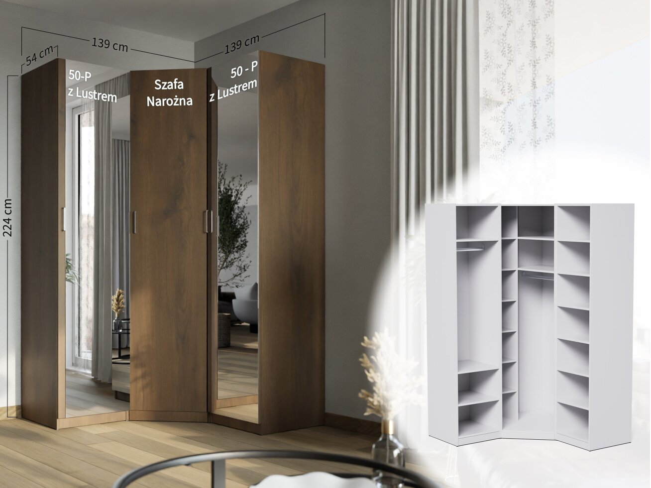 Kampinė Spinta MBL MAX 139x139 Kampinė Spinta MBL MAX 139x139