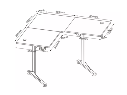 Kampinis žaidimų stalas B-219