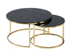 Stiklinis kavos staliukų rinkinys MUSE