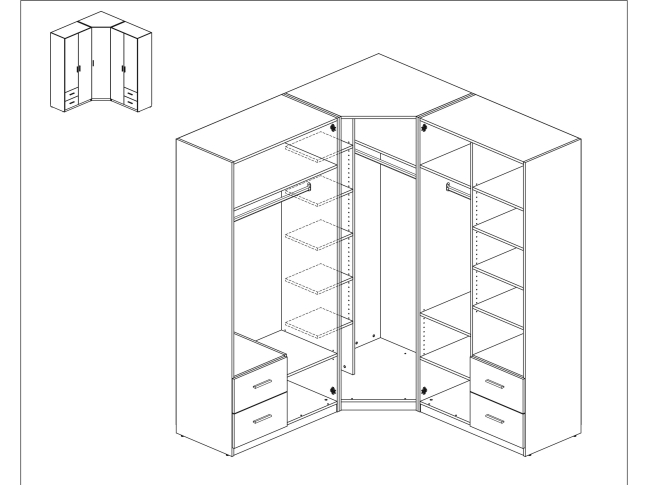 Kampinė spinta MBL 189/214 8