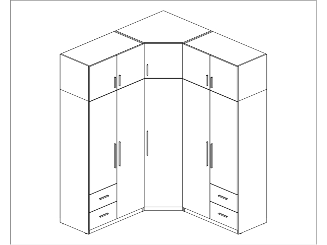 Kampinė spinta MBL 189/240 13 Kampinė spinta MBL 189/240 13