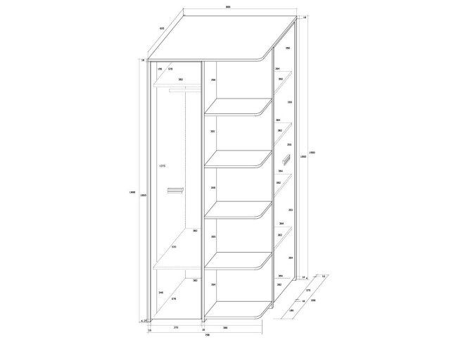 Kampinė spinta NEMO 4 Kampinė spinta NEMO 4