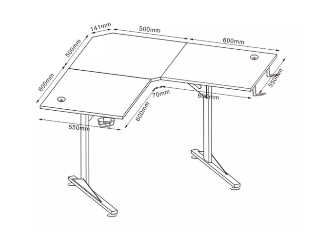 Kampinis žaidimų stalas B-219 8 Kampinis žaidimų stalas B-219 8