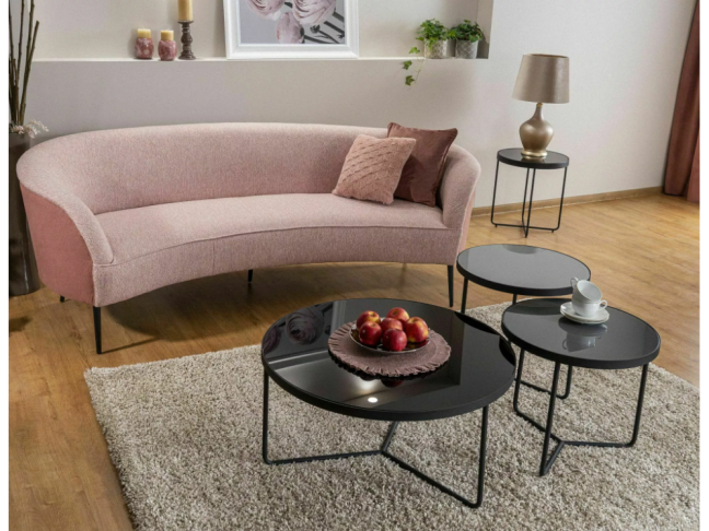 Stiklinis kavos staliukų rinkinys ARTEMIDA 1 Stiklinis kavos staliukų rinkinys ARTEMIDA 1