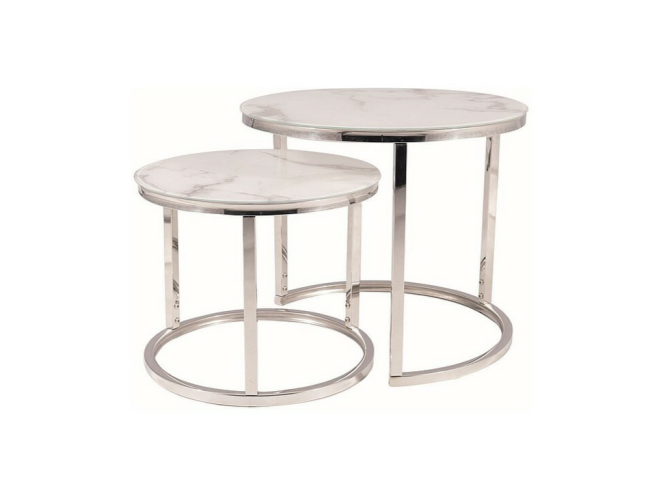 Stiklinis kavos staliukų rinkinys ATLANTA B II Stiklinis kavos staliukų rinkinys ATLANTA B II