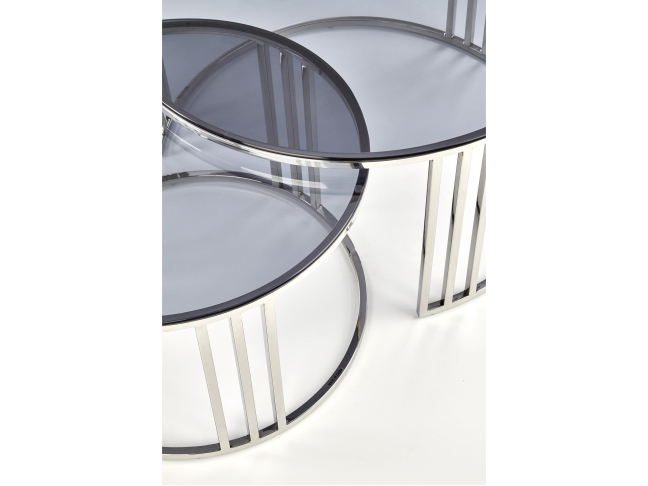 Stiklinis kavos staliukų rinkinys MERCURY 4 Stiklinis kavos staliukų rinkinys MERCURY 4