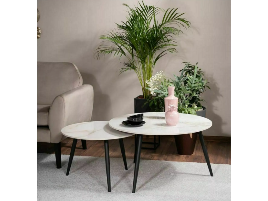 Kavos staliukų rinkinys KORA D 8 Kavos staliukų rinkinys KORA D 8