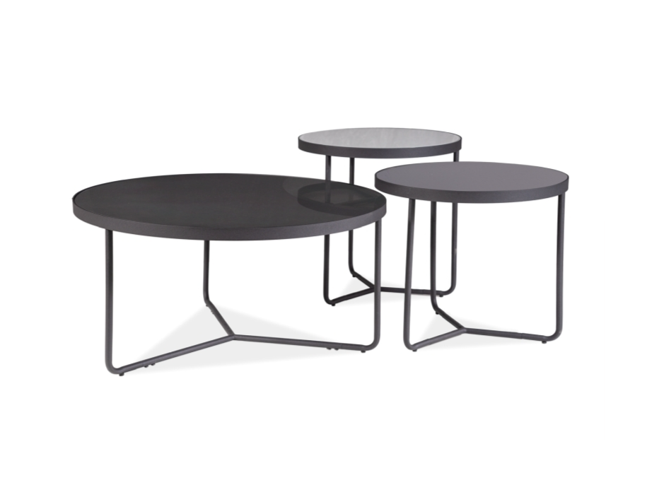 Stiklinis kavos staliukų rinkinys ARTEMIDA