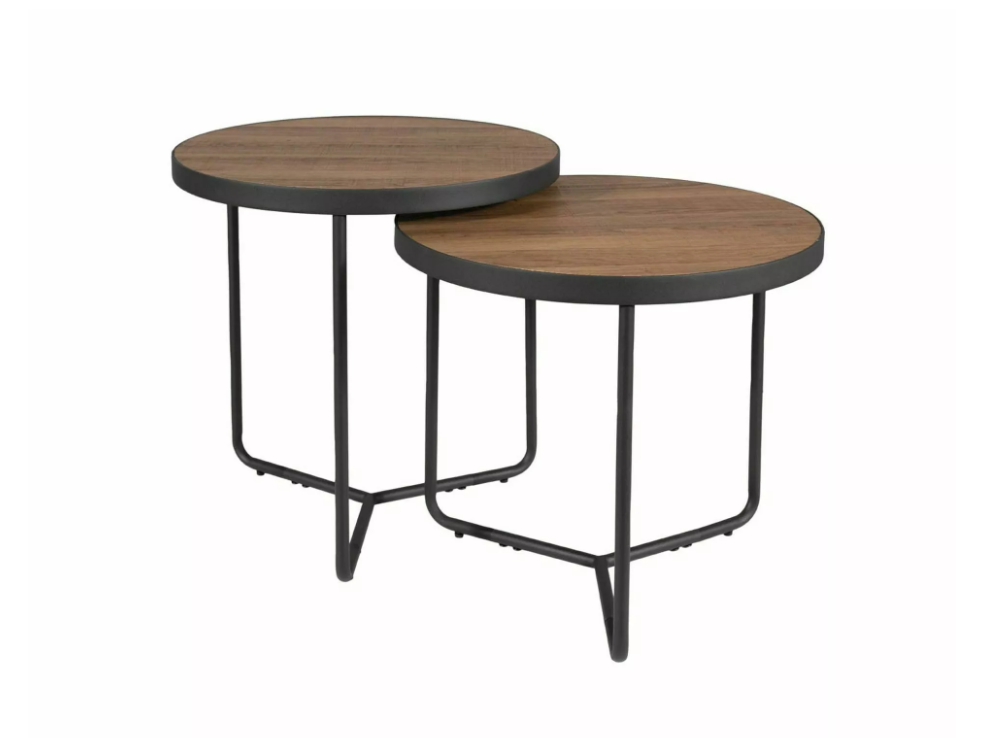 Kavos staliukų rinkinys PENELOPE RIEŠUTAS