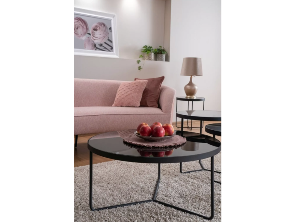 Stiklinis kavos staliukų rinkinys ARTEMIDA 2