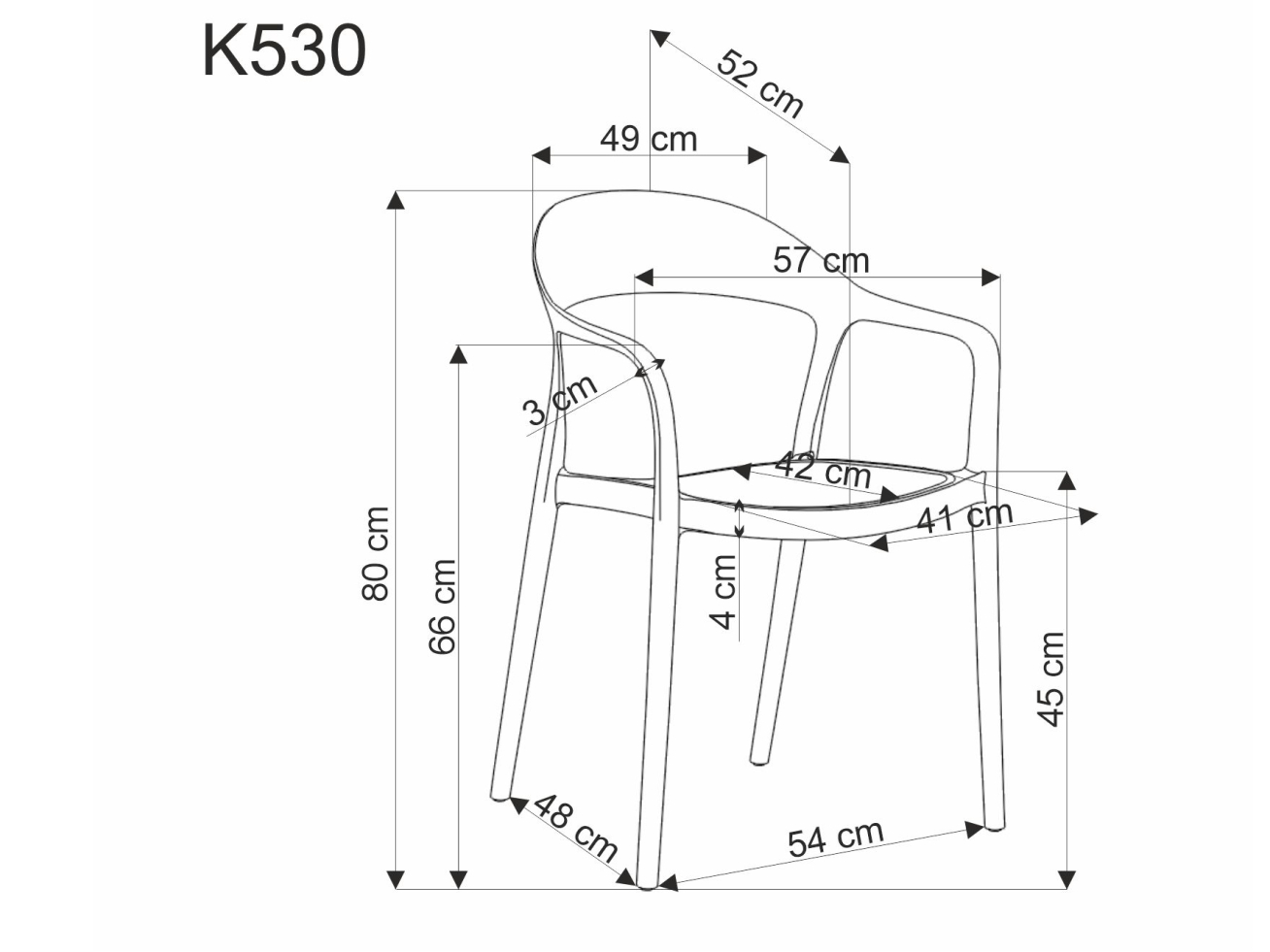 Lauko kėdė K-530 15