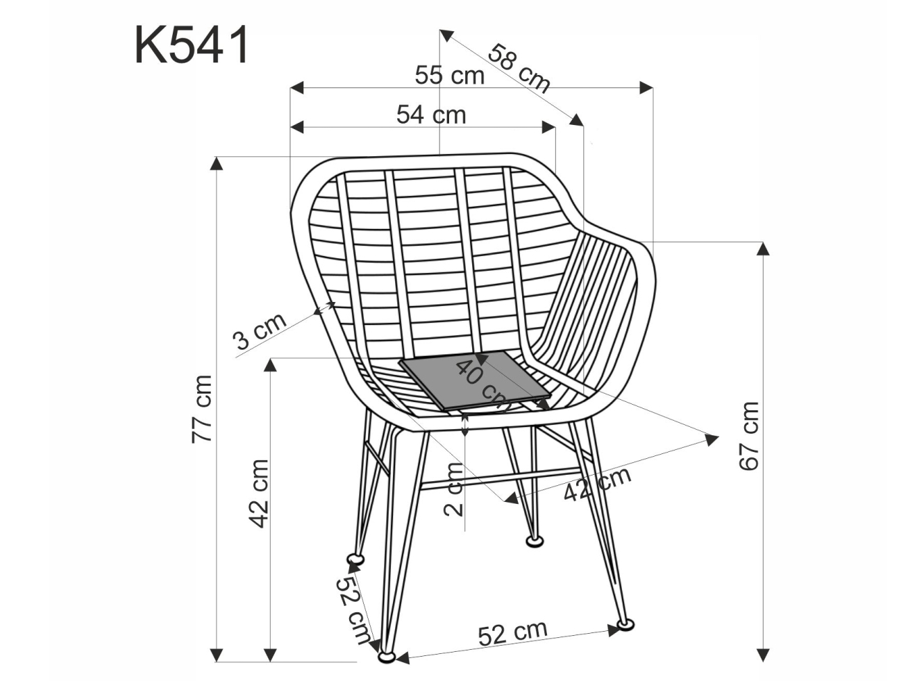 Lauko kėdė K-541 9