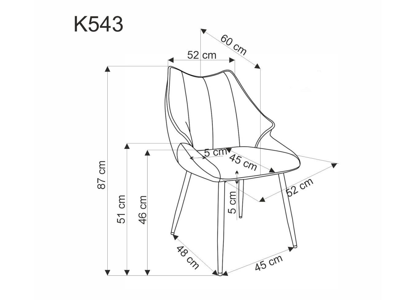 Kėdė K-543 14 Kėdė K-543 14