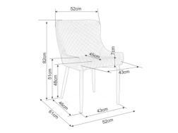 Kėdė COLIN B VELVET