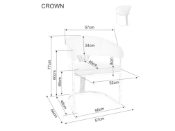 Kėdė CROWN VELVET GOLD