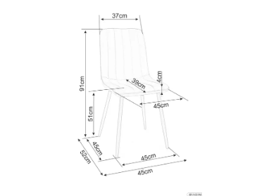 Kėdė ALAN VELVET 3 Kėdė ALAN VELVET 3