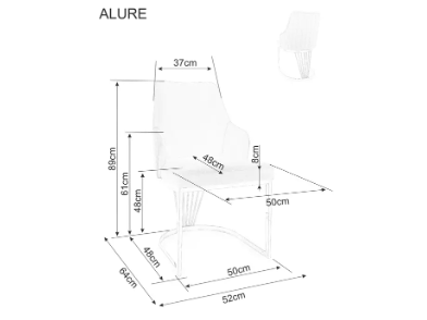 Kėdė ALURE VELVET 4 Kėdė ALURE VELVET 4