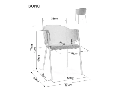 Kėdė BONO VELVET 3