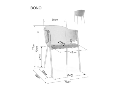 Kėdė BONO VELVET GOLD 6