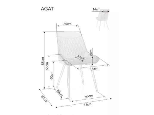 Kėdė AGAT VELVET 6