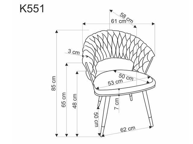 Kėdė K-551 8 Kėdė K-551 8