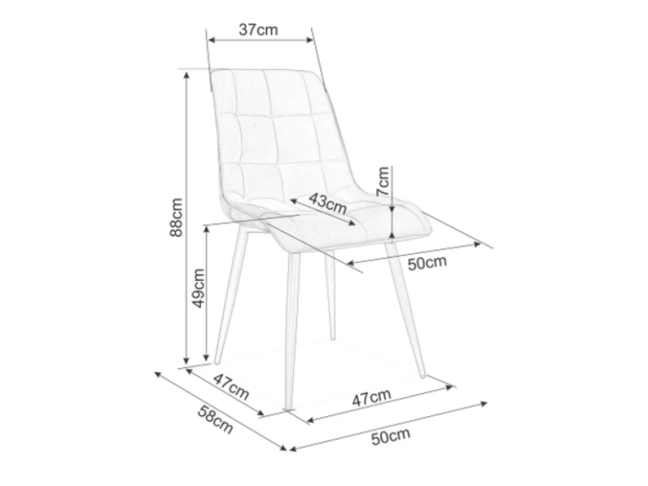 Kėdė CHIC VELVET 6