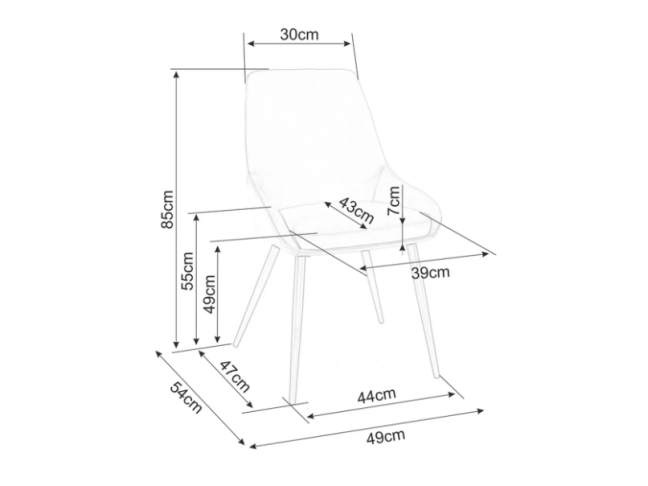 Kėdė COBE VELVET 6 Kėdė COBE VELVET 6