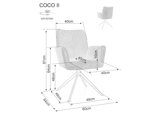 Sukamoji kėdė COCO II VARDO 3