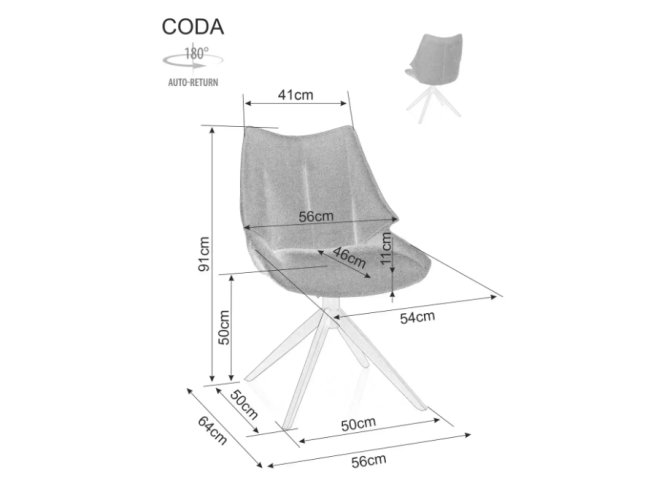 Sukamoji kėdė CODA BREGO 7