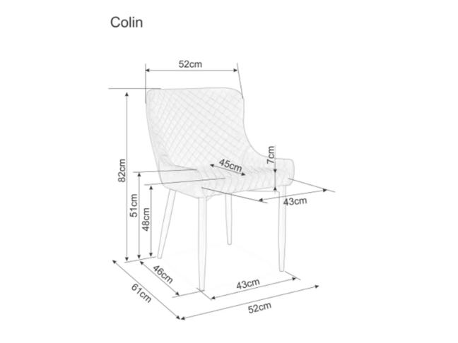 Kėdė COLIN B VELVET 4