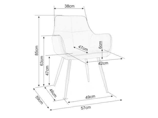 Kėdė FIG VELVET 4 Kėdė FIG VELVET 4