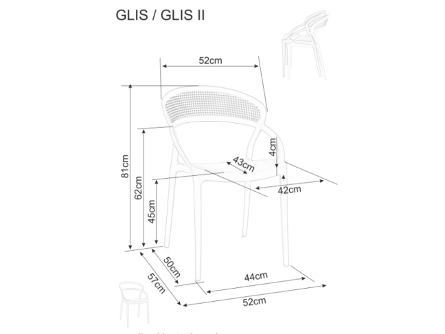 Lauko kėdė GLIS II 5 Lauko kėdė GLIS II 5