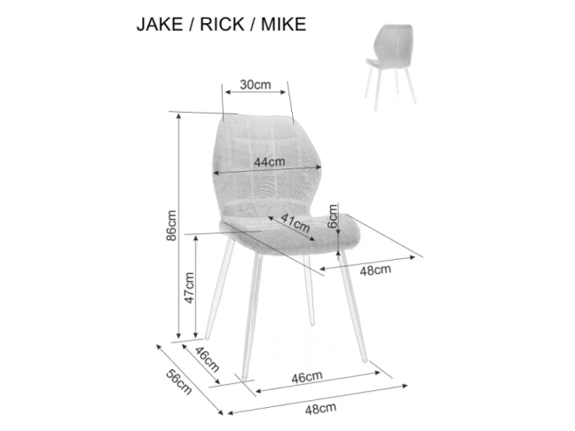 Kėdė JAKE VELVET 6